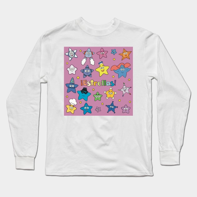 Estrellas! - Dora the Explorer Stars Long Sleeve T-Shirt by daniasdesigns